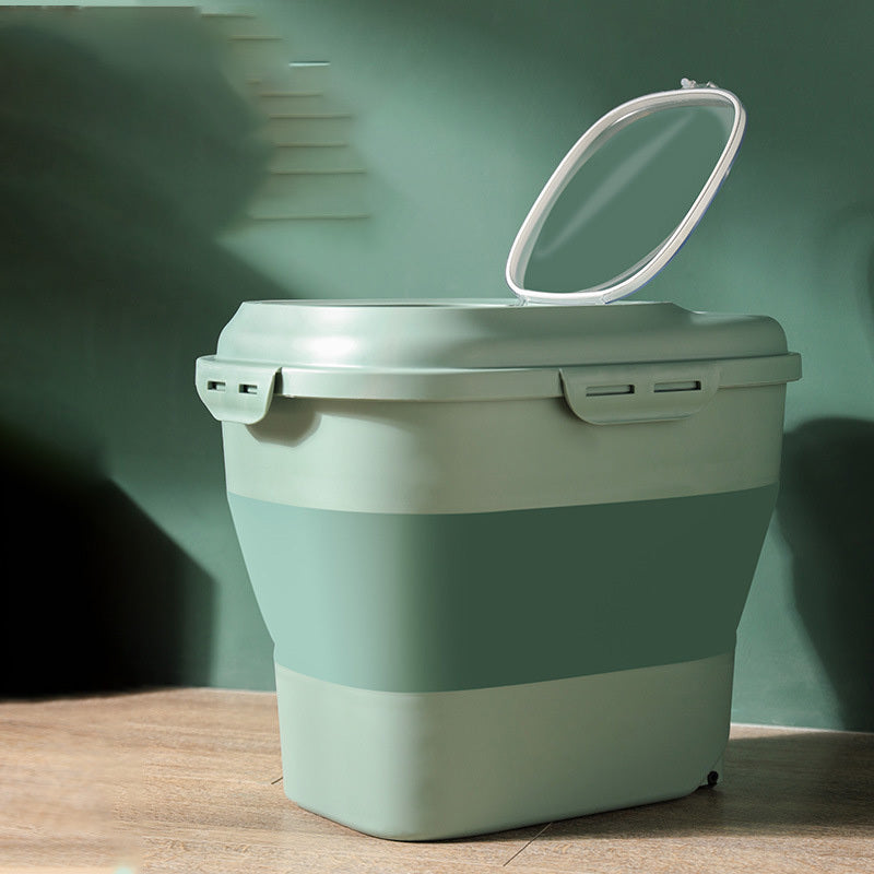 Food Storage Bucket Large Capacity Cat Food Pet Dog Food Sealed Bucket Moistureproof Cat Dog Supplies