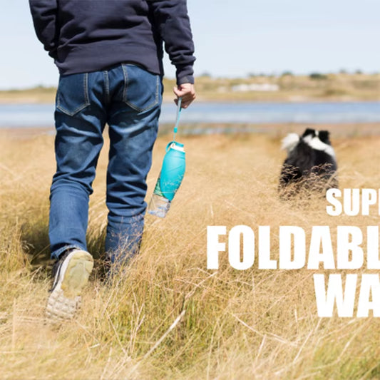 HydraPup: Portable Foldable Dog Water Bottle & Feeder