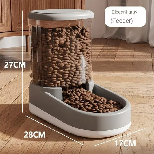 Automatic Dog Water Dispenser & Cat Feeder – Gravity-Operated Pet Water and Food Flow Dispenser for Dogs and Cats