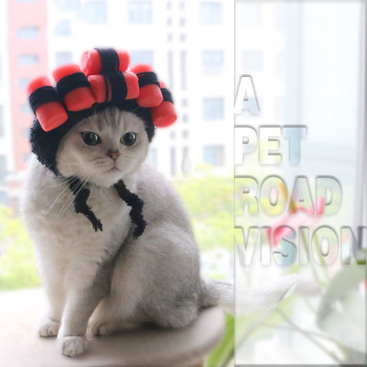 Pet Supplies Cat Wig Hat Small Dog Headdress Photo Props