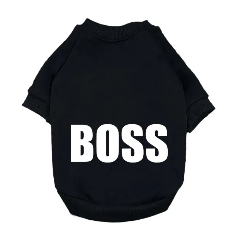 Fashion Boss Pet Hoodie: Cozy, Windproof Jacket for Dogs & Cats – Trendy Sweatshirt for Puppies & Pitbulls