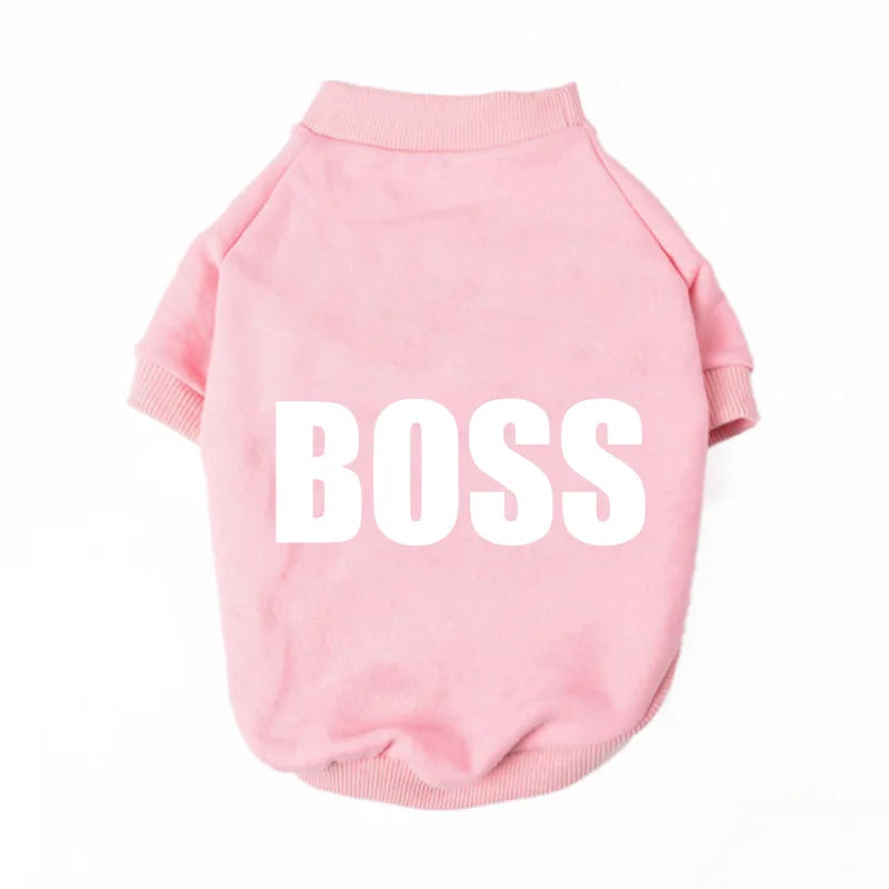 Fashion Boss Pet Hoodie: Cozy, Windproof Jacket for Dogs & Cats – Trendy Sweatshirt for Puppies & Pitbulls