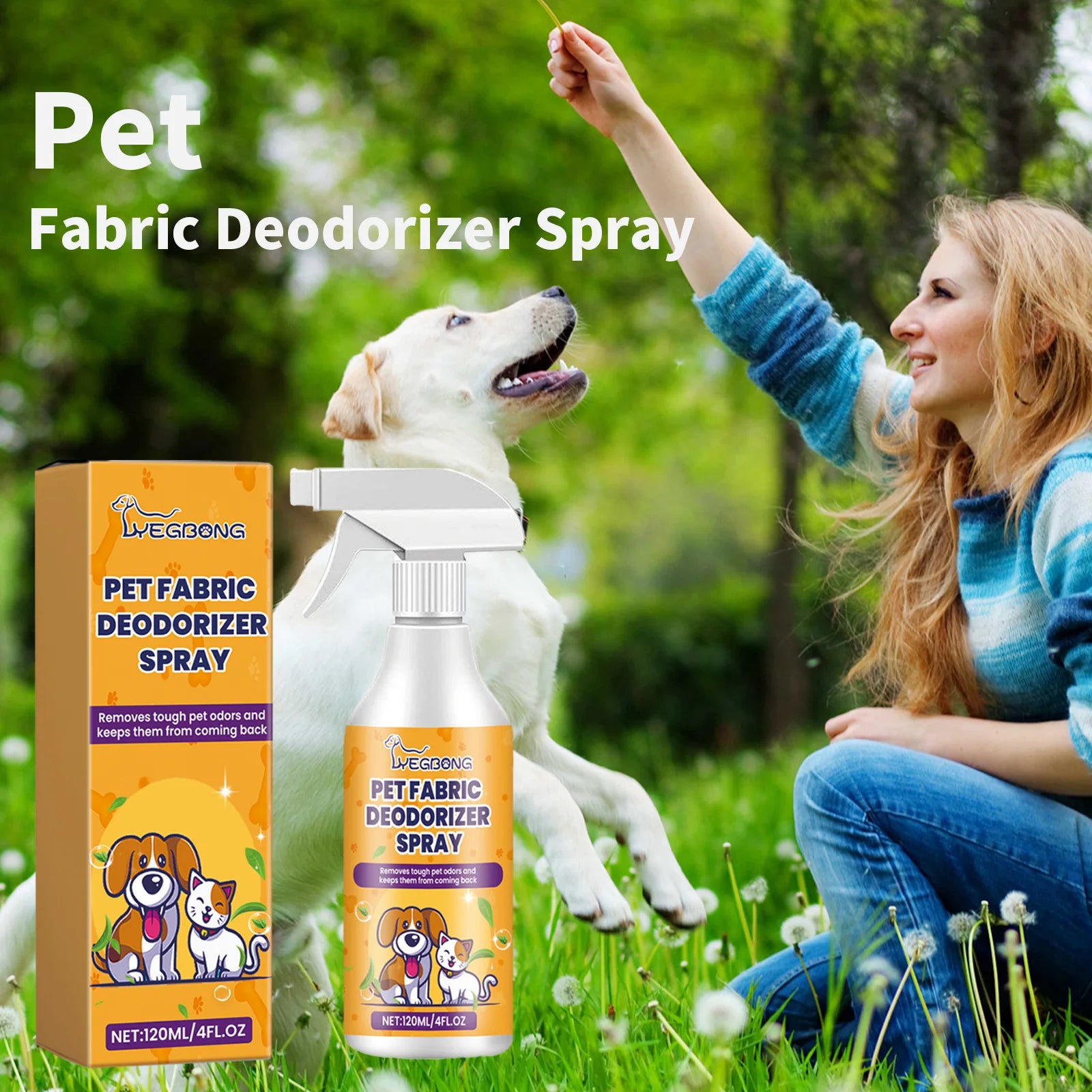  "FreshPaws: Natural Pet Deodorant Spray for Odor-Free, Happy Pets!