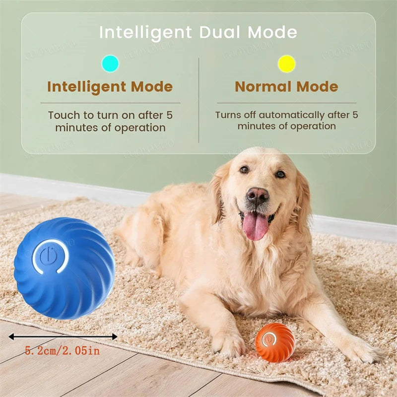 Interactive Smart Dog Toy Ball – USB Rechargeable Electronic Pet Ball with Automatic Bouncing Motion, Fun Gift for Puppies and Cats