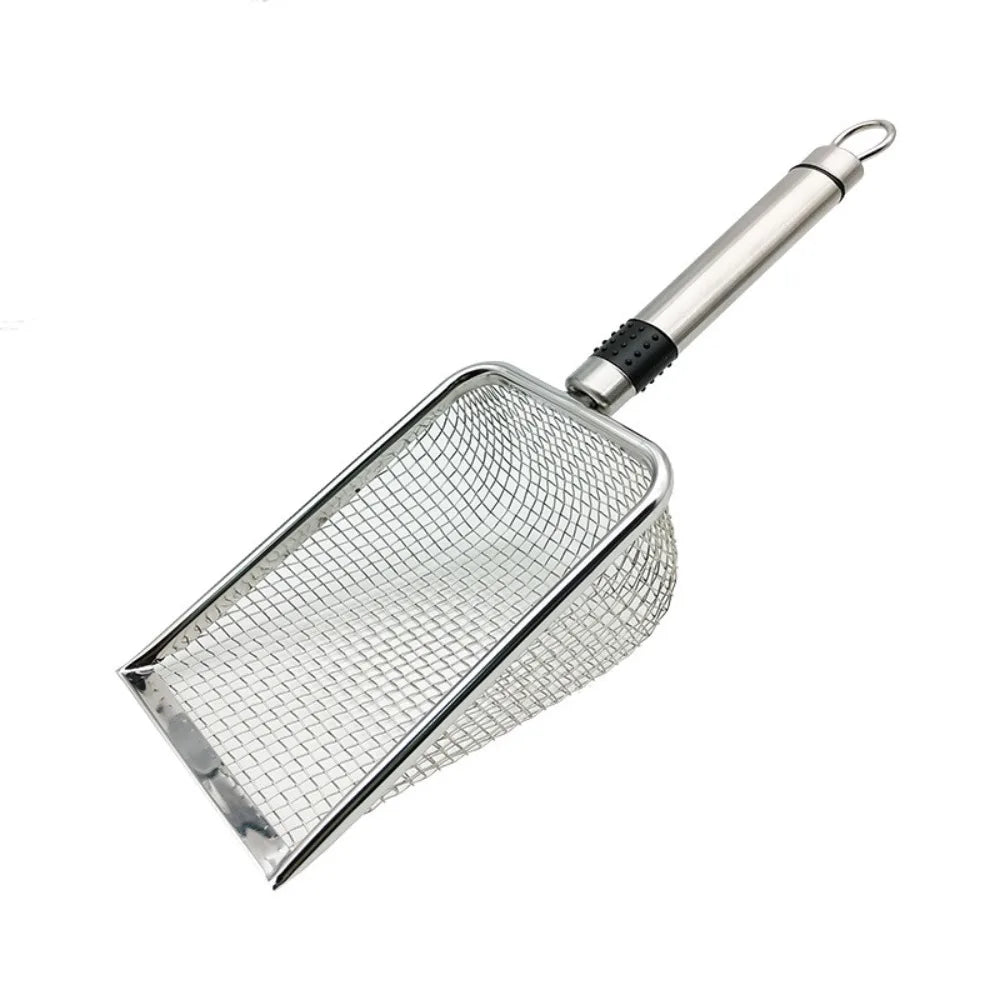 Durable Metal Cat Litter Scoop – Aluminum Alloy Pet Cleaning Tool with Stainless Steel Handle for Poop Shoveling