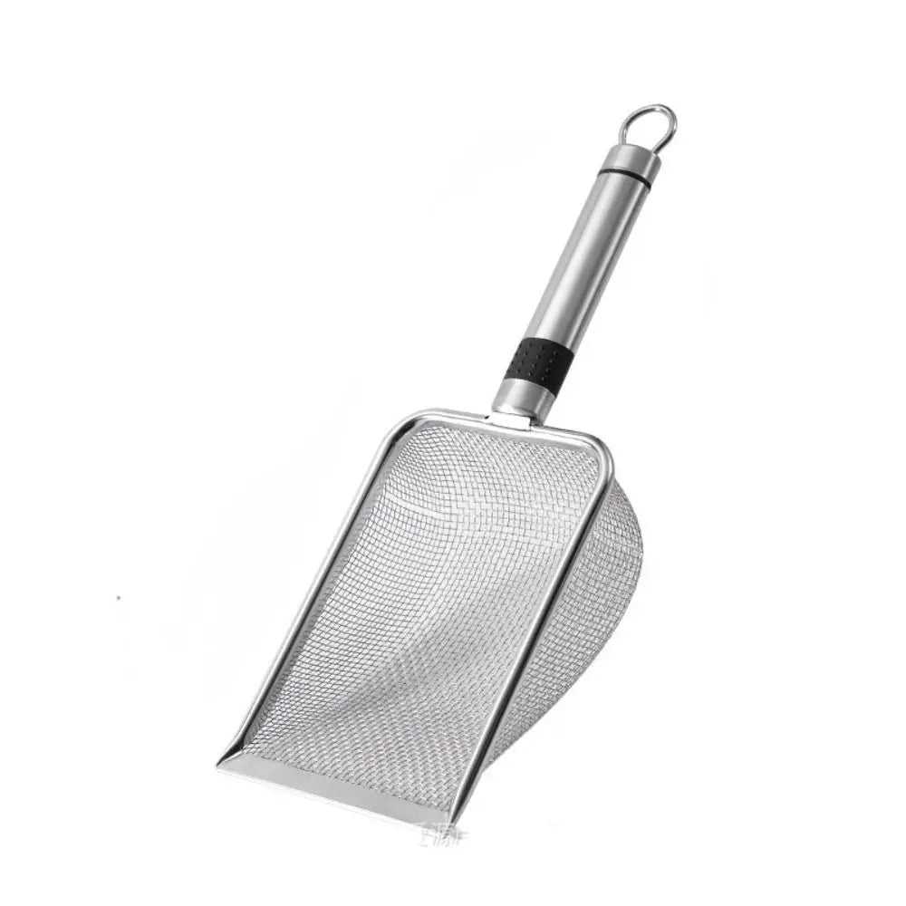 Durable Metal Cat Litter Scoop – Aluminum Alloy Pet Cleaning Tool with Stainless Steel Handle for Poop Shoveling