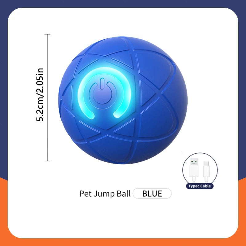 Interactive Smart Dog Toy Ball – USB Rechargeable Electronic Pet Ball with Automatic Bouncing Motion, Fun Gift for Puppies and Cats