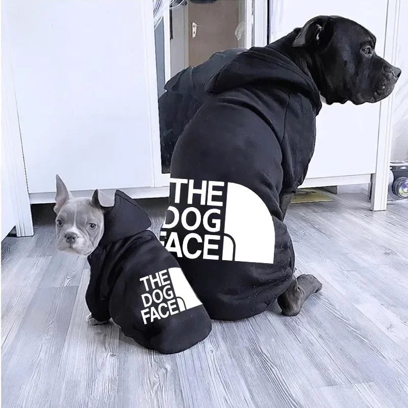 The Dog Face Hoodie: Warm Windproof Jacket for Small & Large Dogs – Stylish Sweatshirt for French Bulldogs & More!