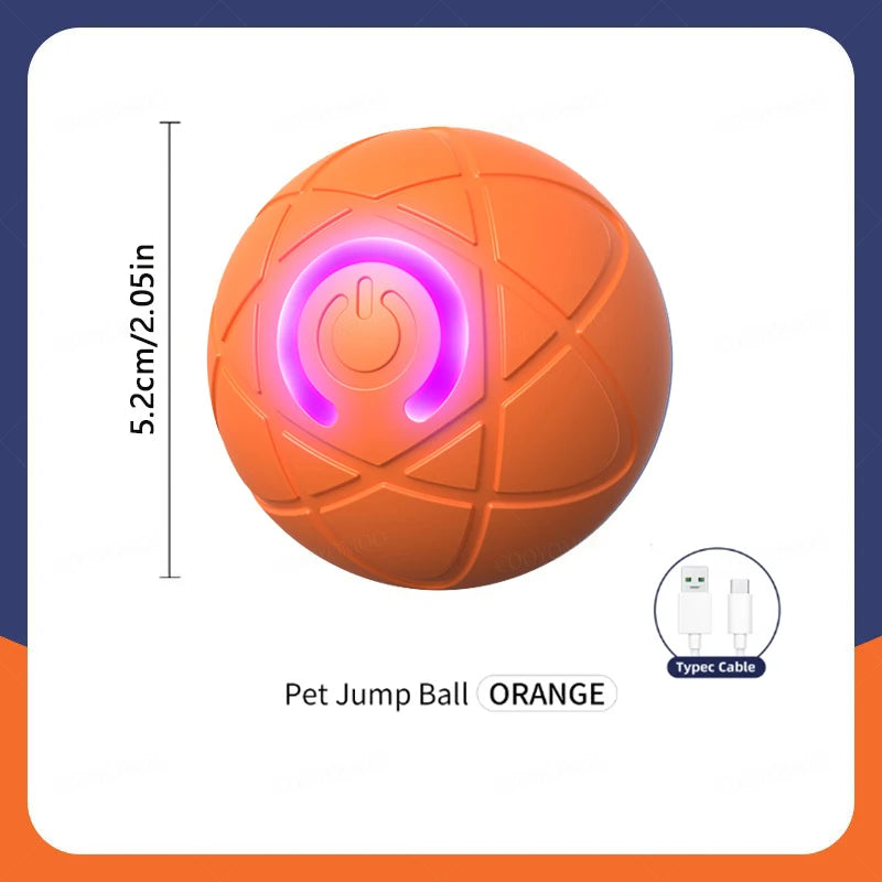 Interactive Smart Dog Toy Ball – USB Rechargeable Electronic Pet Ball with Automatic Bouncing Motion, Fun Gift for Puppies and Cats