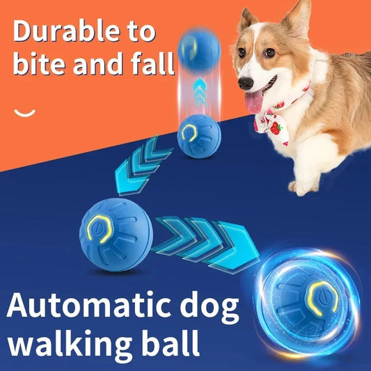 Interactive Smart Dog Toy Ball – USB Rechargeable Electronic Pet Ball with Automatic Bouncing Motion, Fun Gift for Puppies and Cats