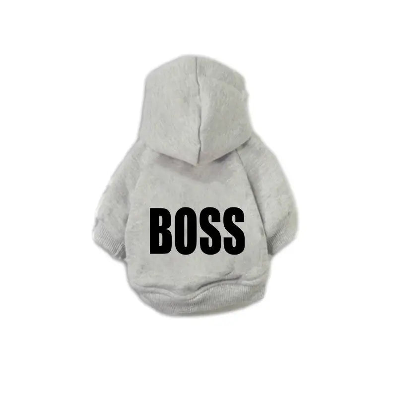 Fashion Boss Pet Hoodie: Cozy, Windproof Jacket for Dogs & Cats – Trendy Sweatshirt for Puppies & Pitbulls