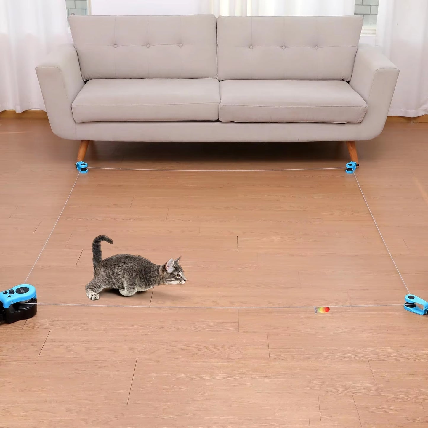 Interactive Cat Toy for Indoor Cats – Adjustable Speed Toy Wheel and Treadmill with Simulated Hunting Action